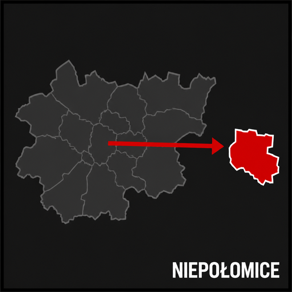 mapa NIEPOŁOMICE